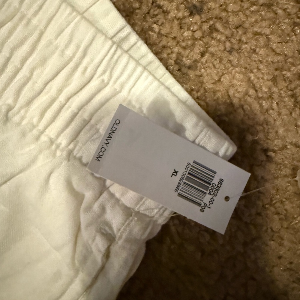 Old Navy Cream Linen Trousers. Size XL.  NWT - Picture 3 of 3